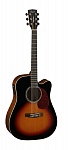 MR710F-SB MR Series Электро-акустическая гитара, с вырезом, санберст, Cort