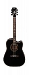 AD880CE-BK-BAG Standard Series Электро-акустическая гитара, с вырезом, черная, с чехлом, Cort