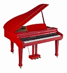 Grand-500-RED-POLISH Цифровой рояль, с автоаккомпанементом, красный, Orla