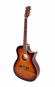F531-TBS Акустическая гитара, с вырезом, санберст, Caraya