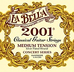 2001M Medium Комплект струн для классической гитары, среднее натяжение, посеребренные, La Bella