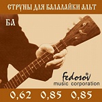 BA-Fedosov Комплект струн для балалайки альт, латунь, Fedosov
