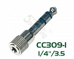 CC309-1 Переходник (разъем переходной) 6,35мм стерео штекер - 3,5мм стерео гнездо, Soundking