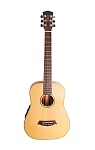 PW-410E-Mini-NS Электро-акустическая гитара, с чехлом, матовая, Parkwood