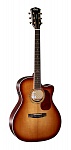 Gold-A8-WCASE-LB Gold Series Электро-акустическая гитара,с вырезом, санберст, с чехлом, Cort
