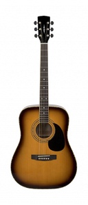 LD002-SB Акустическая гитара, дредноут, цвет санберст, Lutner