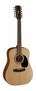 LD001-12-NS Акустическая 12-струнная гитара, дредноут, цвет натуральный матовый, Lutner