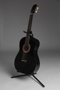 ML-A1-BK Акустическая гитара, глянцевая, черная, MiLena-Music