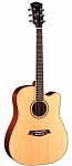 S46 Электро-акустическая гитара, дредноут с вырезом, с чехлом, Parkwood
