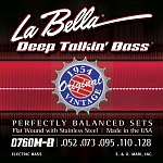 0760M-B Deep Talkin' Bass Комплект струн для 5-струнной, бас-гитары, сталь, 52-128, La Bella