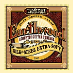 P02047 Earthwood Silk & Steel Extra Soft Струны для акустической гитары,сталь+шелк 10-50, Ernie Ball