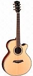 P870 Электро-акустическая гитара, с вырезом, с футляром, Parkwood
