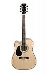 AD880CE-LH-NAT Standard Series Электро-акустическая гитара, леворукая, с вырезом, Cort