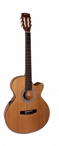 CEC1-NAT Classic Series Электро-акустическая классическая гитара, с вырезом, цвет натуральный, Cort
