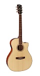 GA-FF-NAT-Bag Grand Regal Series Электро-акустическая гитара, с вырезом, с чехлом, натуральный, Cort
