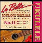 11-SOPRANO Комплект струн для укулеле сопрано, нейлон, La Bella