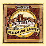 P02003 Earthwood Medium Light Комплект струн для акустической гитары, бронза, 12-54, Ernie Ball
