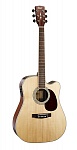 MR710F-MD-NAT MR Series Электро-акустическая гитара, с вырезом, цвет натуральный, Cort