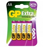 GP15AX-2CR4 Extra Элемент питания АА, алкалиновый, 4шт, GP 
