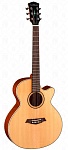 S27-NS Электро-акустическая гитара, с вырезом, с чехлом, матовая, Parkwood