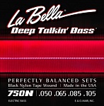 750N Комплект струн для бас-гитары с черным нейлоном 050-105 La Bella