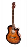 F511-BS Акустическая гитара, с вырезом, санберст, Caraya