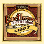 P02004 Earthwood Light Комплект струн для акустической гитары, бронза, 11-52, Ernie Ball