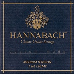 728MT Custom Made Black Комплект струн для классической гитары, среднее натяжение, Hannabach