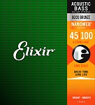 14502 NANOWEB Комплект струн для акустической бас-гитары, Light, 45-100, Elixir
