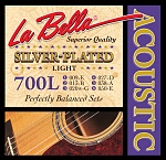 700L Комплект посеребренных струн для акустической гитары 009-050 La Bella