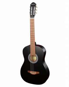 ML-AM1-BK Акустическая гитара, матовая, черная, MiLena-Music