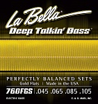 760FGS Gold Flats Комплект струн для бас-гитары, 45-105, сплав бронзы, Standart, La Bella